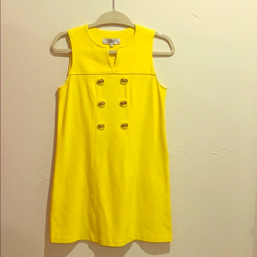 Size small Yellow Tibi dress in EUC. Side zipper.